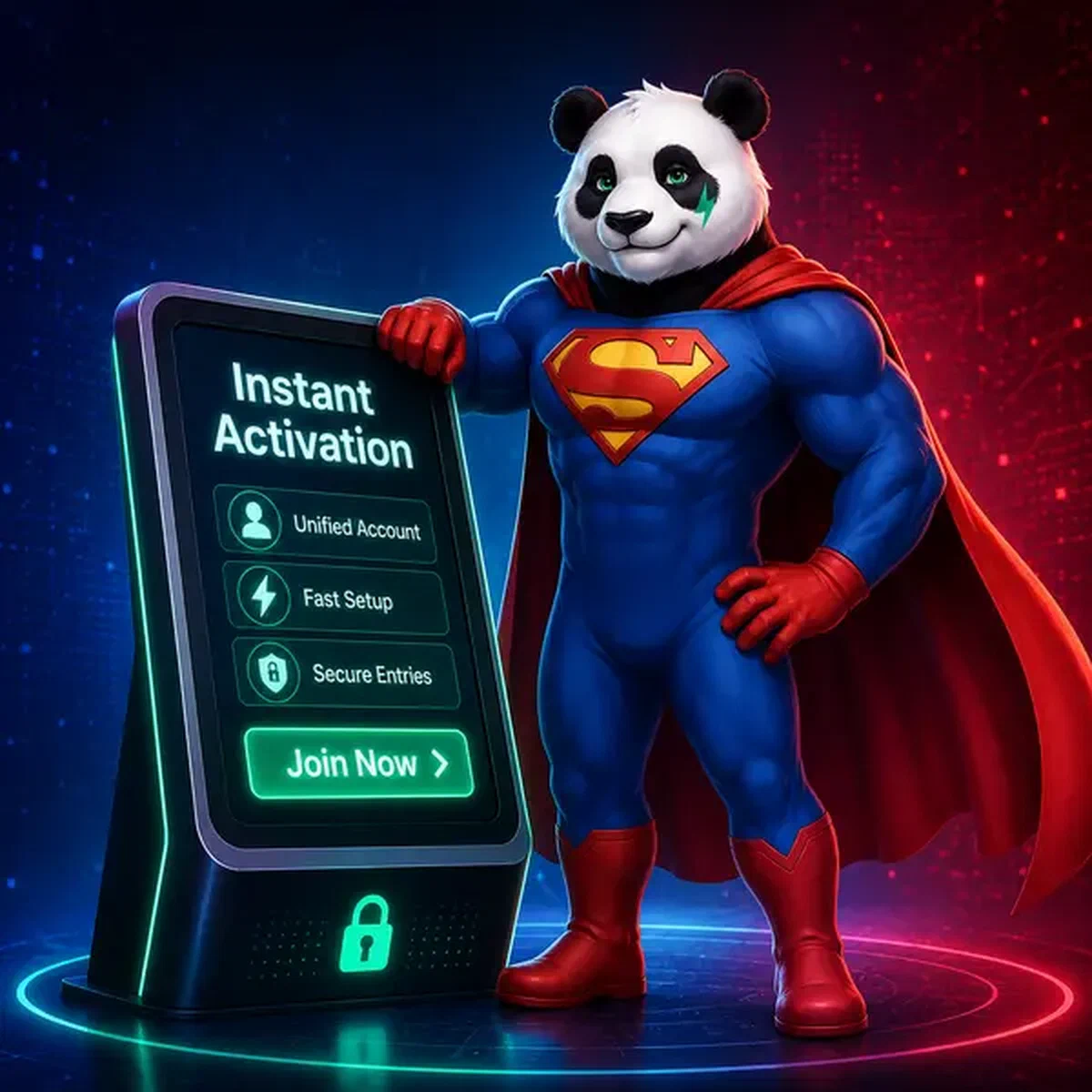 Bruno de Panda begeleidt nieuwe speler door Bruno Casino registratieportaal met directe installatie