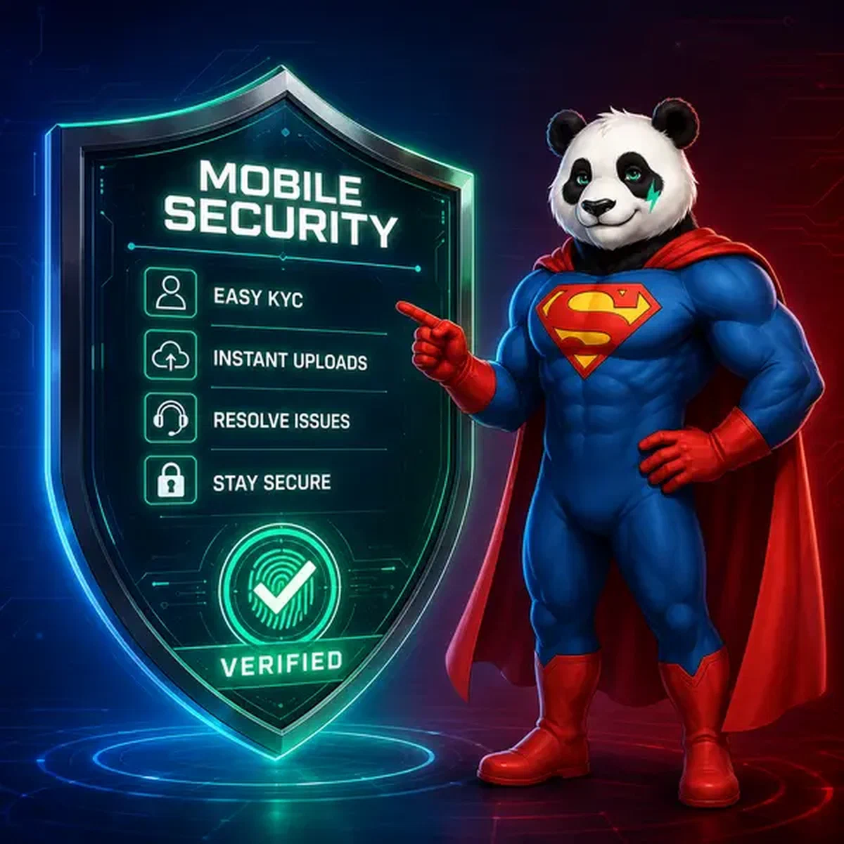 Bruno de Panda demonstreert veilige mobiele app login bij Mobiele Beveiliging en Login Functies